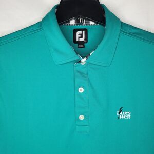 Footjoy Polo Shirt Mens Large Green Golf Performance Dunes West